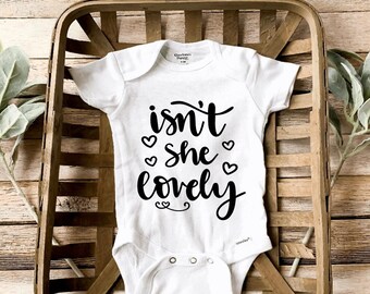 Isn't She Lovely Onesie®/ Preemie Girl Clothes/ Isnt She Lovely/ Newborn Girl Onesie® / Lovely Baby Girl/Love Baby Girl/Preemie Girl Onesie®