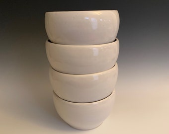 Ensemble de bol en céramique blanc - 4 pc