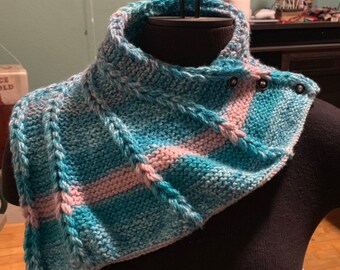 Handknit braided cowl