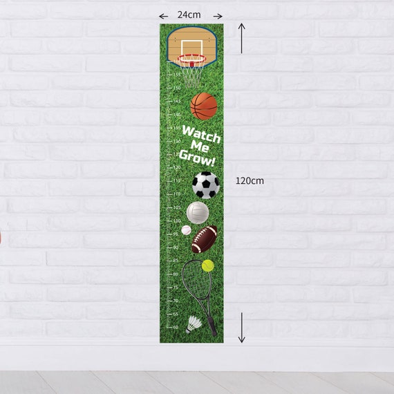 Sports Growth Chart Wall Decal