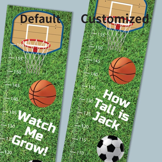 Sports Growth Chart Wall Decal