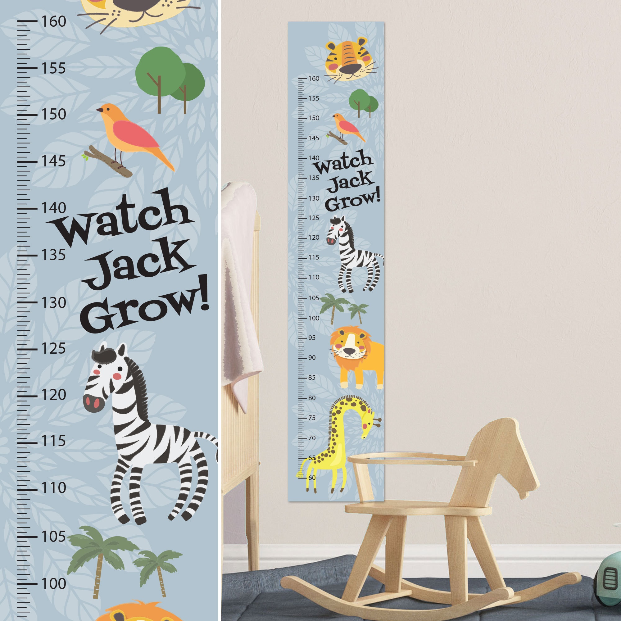 wall height chart jungle decal height wall sticker height charts safari