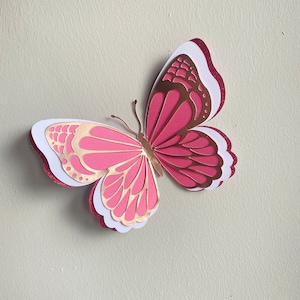 Butterfly SVG, 3D Butterfly svg, Butterfly template, Printable Butterflies, Butterfly wall decor SVG cut file Cricut Silhouette Template