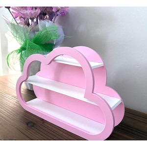 Pink Cloud Shelf | Cute Desk Organizer | Kawaii Room Decor | Nursery Shelf | Small Display Shelf | Girly Office Decor | Aesthetic Storage