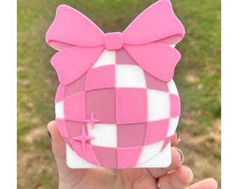 Pink Disco Ball Pen Holder • Kawaii 3D Printed Desk Organizer • Pen Cup • Cute Office Accessories • Pastel Desk Decor • Gift for Her