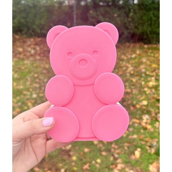 Gummy Bear Desk Pen Holder / Candy Bear Storage Jar / Brush holder - Adorable Office & Kids Decor