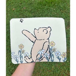 Winnie the Pooh Mousepad | Cute Cartoon Bear Desk Mat | Aesthetic Computer Accessory for Disney Fans | Cozy Work-from-Home Gift