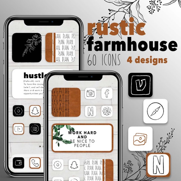 Rustic Farmhouse IOS 14 Theme Pack