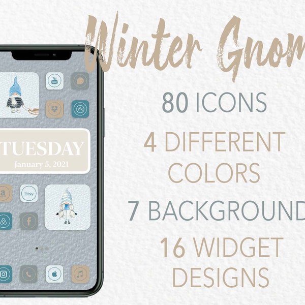 Winter Gnome Widget Icons