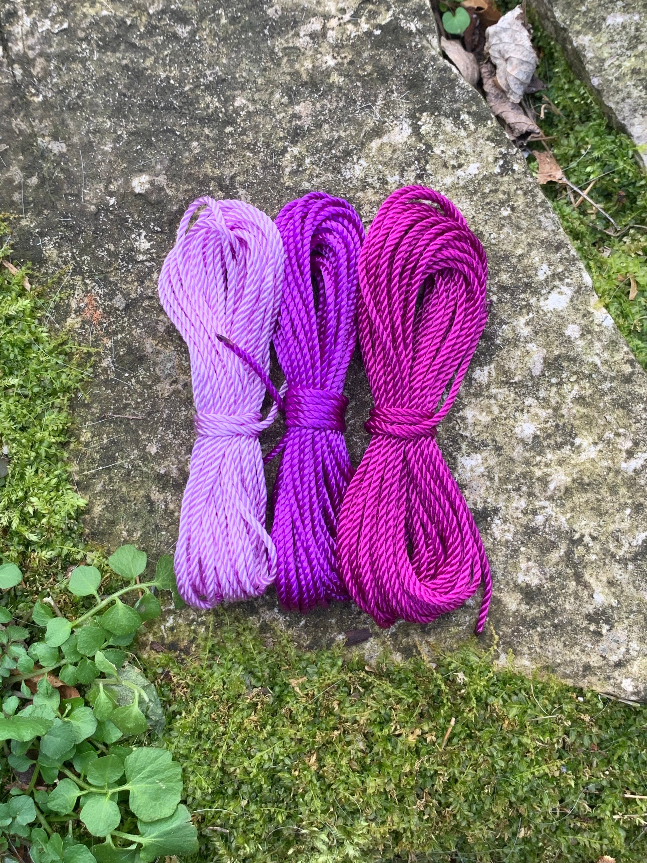 Rosary Twine Size 18 Small Lilac, Purple, and Deep Magenta Twine