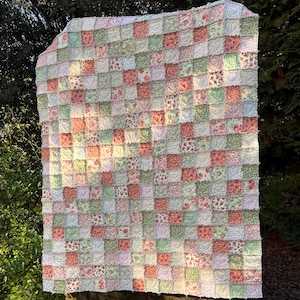 Herz Rag Quilt Muster und Herz Vorlage Patchwork Quilt Instant PDF Download