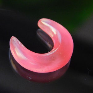 Pinza de ojo de gato rosa Tapón de calibre de oído Septum