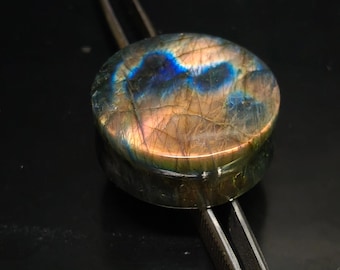 Tapones de labradorita de 32 mm (1 1/4") – Joyería corporal de doble ensanchamiento, pieza única.