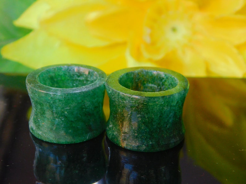 Stone Tunnel Plugs Green Aventurine Gemstonegaugesplug Etsy