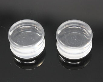 Clear Crystal Plugs, Ear Plugs, Plexiglas Gauges 2mm 10mm 11mm 12mm 14mm 15mm 16mm 18mm 20mm 22mm 24mm 25mm 26mm 28mm 30mm 32mm 34mm 35mm