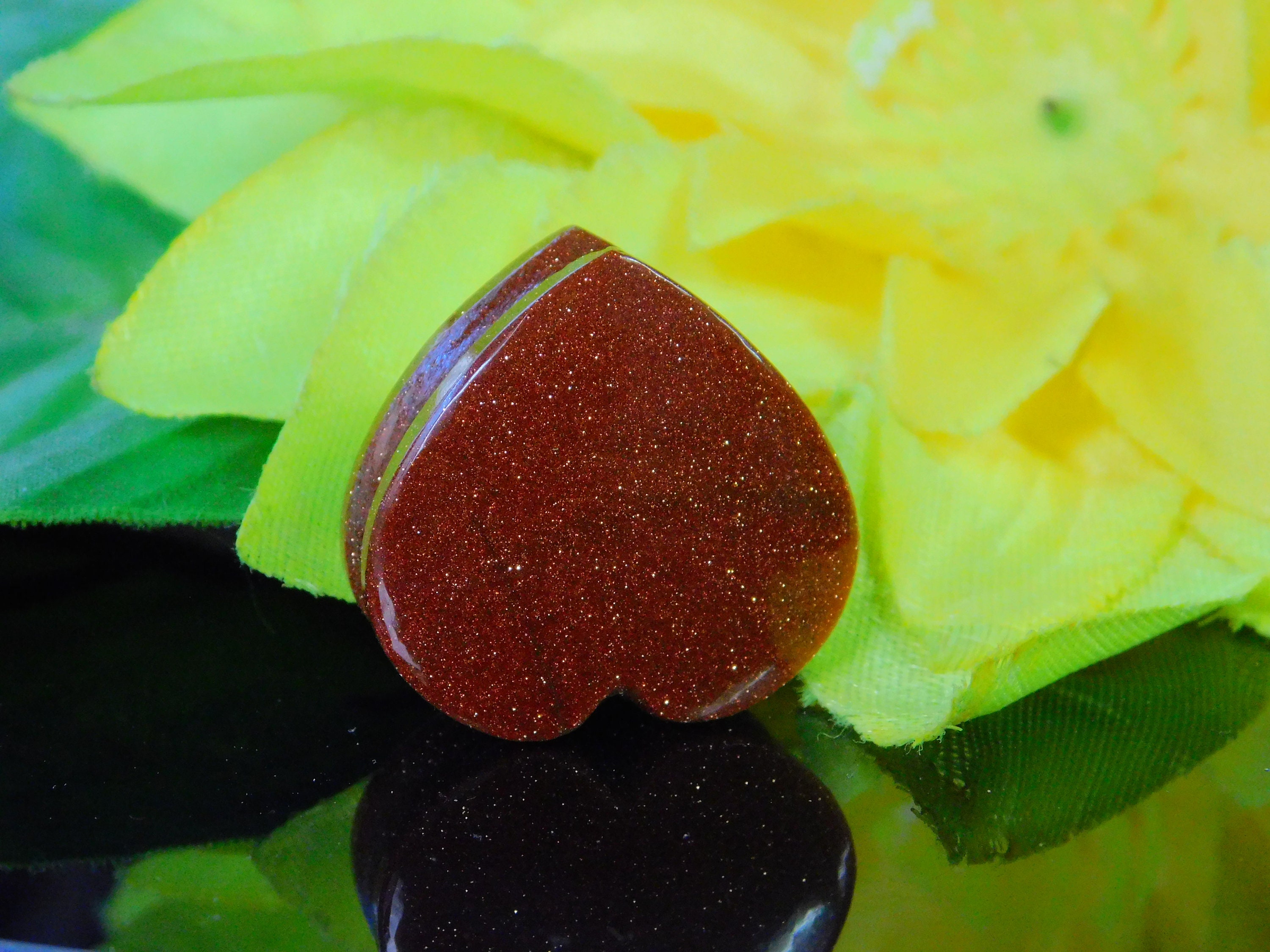 Goldstone Plug Gauge Double Flare Glass Ear Plugs Pair Etsy UK