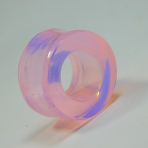 A Pair of Lavender Opalite  Stone Double Flared Tunnel Plug