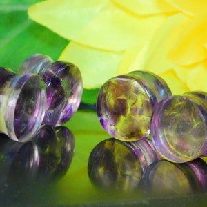 Real Amethyst  Plugs Gauges Gemstone Plugs Piercing,Wedding Gauges,Crystal Plugs,Nature Resin Gauges,Girly Plugs(Available In 16mm Sizes