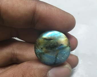 Natural Labradorite Double Flare Stone Plugs, Organic Ear Gauges (5/8''/16MM)