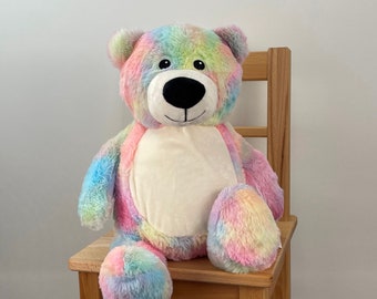 Teddy bear rainbow personalized with embroidery
