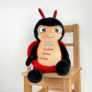 Marienkäfer personalisiert mit Stickerei