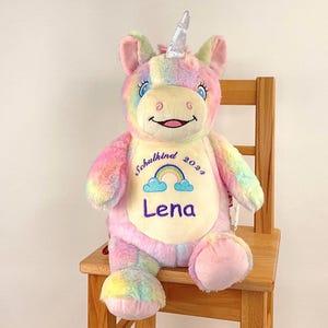 Einhorn Pastel personalisiert durch Stickerei