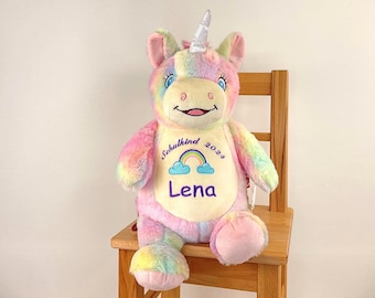 Einhorn Pastel personalisiert durch Stickerei