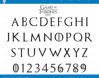 Game of Thrones Font Svg, GOT Font, Game Of Thrones svg, Game of Thrones t-shirt, Game of Thrones Alphabet Svg, Eps, Dxf, Pdf, Png