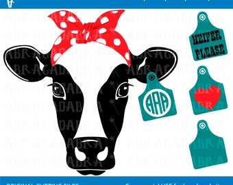 Download Cow With Bandana Svg Etsy