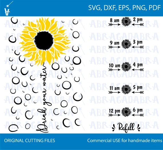 Free Free 72 Sunflower Water Bottle Tracker Svg SVG PNG EPS DXF File