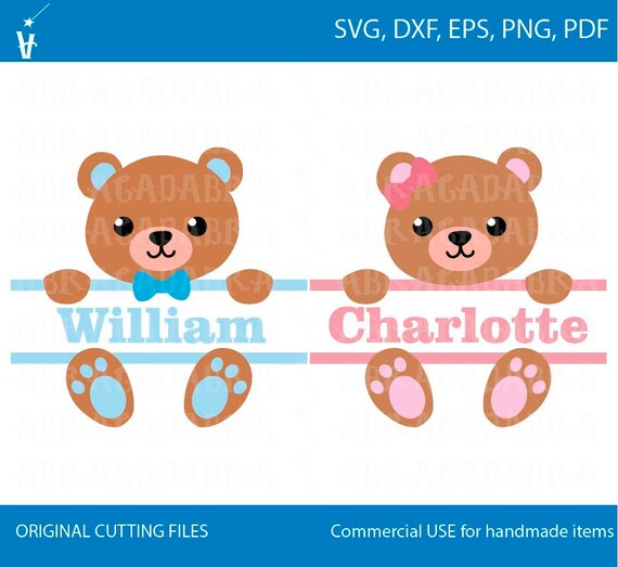 Download Bear Svg Easter Svg Bear Split Svg Cute Teddy Bear Svg Etsy