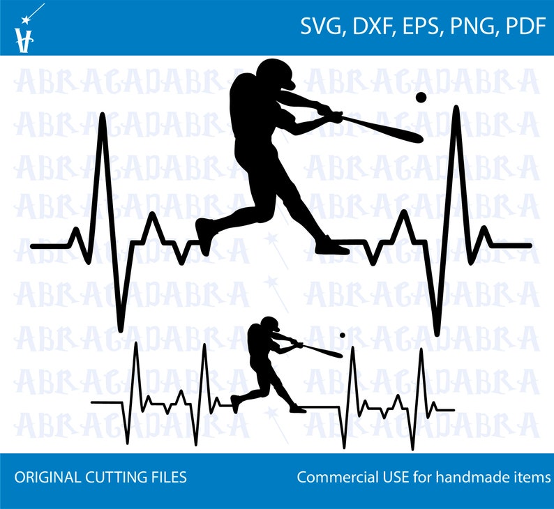 Baseball Heartbeat SVG Baseball Heartbeat Pulse svg | Etsy