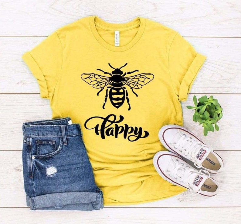 Download Bee Happy svg bee svg honey svg Cute svg summer t shirt | Etsy