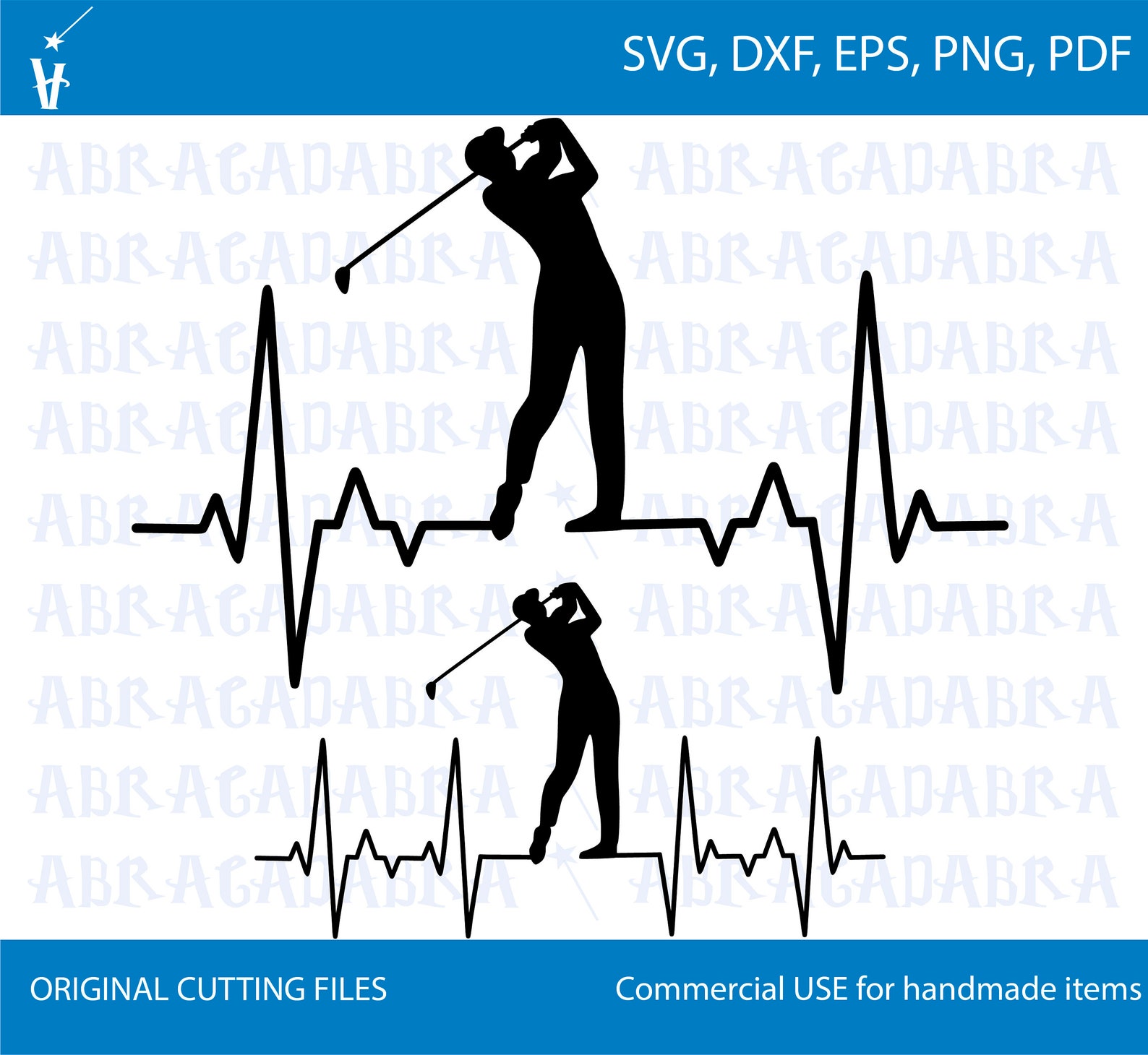 Golf Heartbeat SVG Golf Heartbeat Pulse svg Heartbeat with Etsy