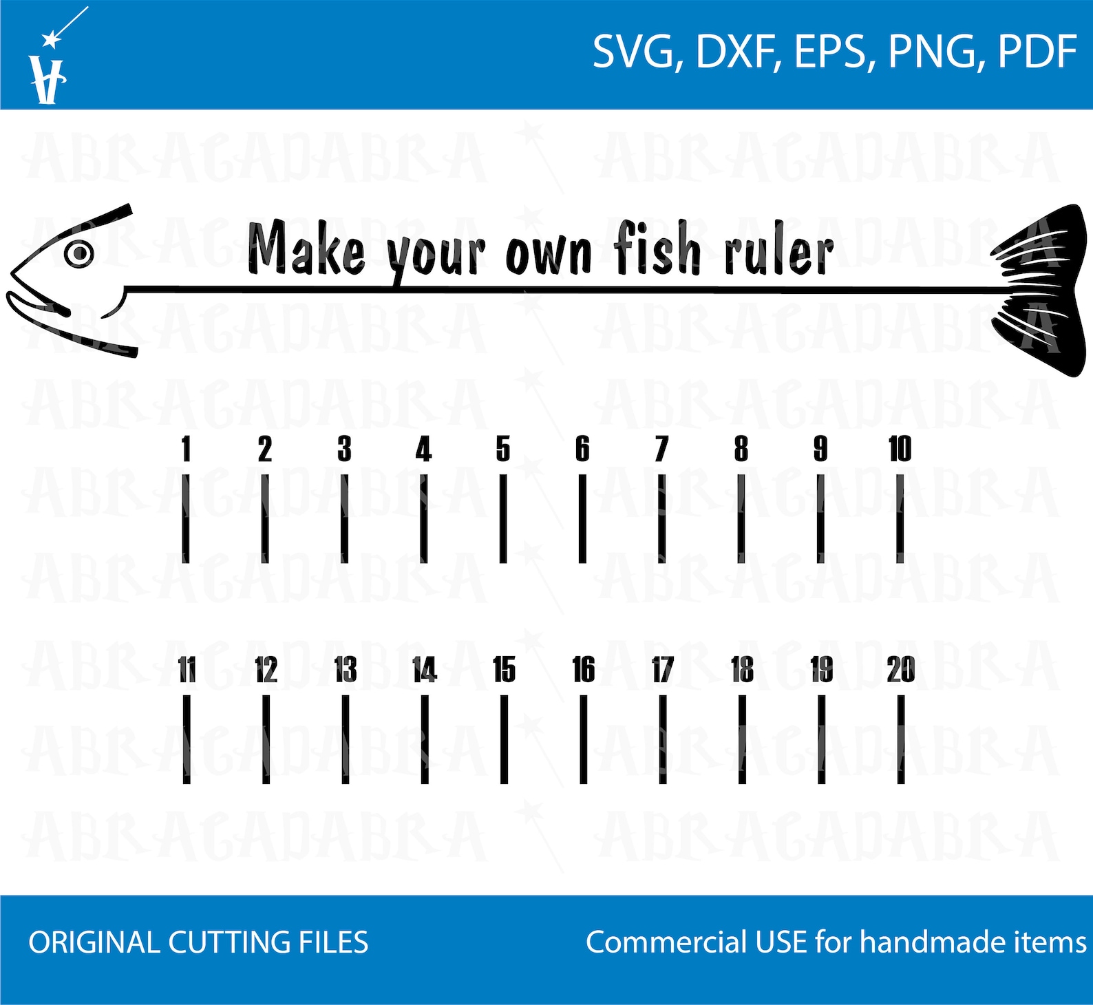 Fish ruler svg Fisherman's Ruler Fish ruler clipart Etsy