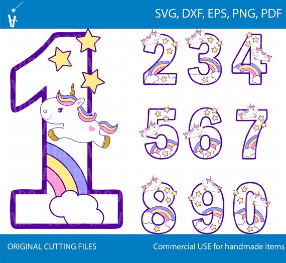 1 10 numbers svg unicorn numbers svg numbers unicorn svg etsy