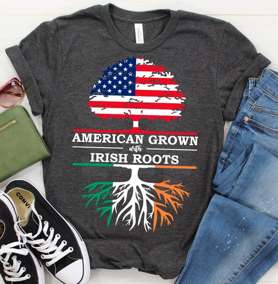 Download American Grown Irish Roots Svg American Flag Svg Irish Flag Etsy