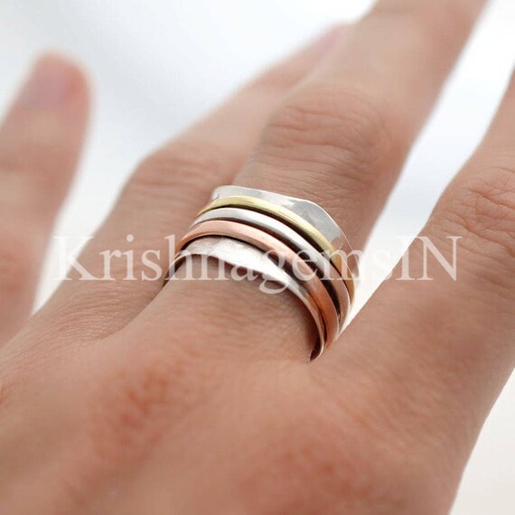 Worry Ring Spinner Ring 925 Sterling Silver Ring Fidget Ring Thumb Ring Yoga Ring Silver Bands New Ring Meditation Ring