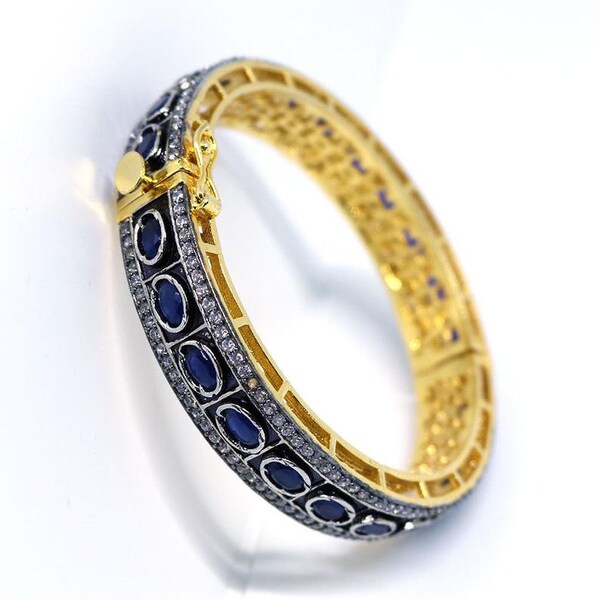 Sapphire Cuff Bracelet Etsy