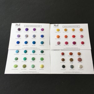 Mica Dot Card Sampler, Tester - Handgemachte Metallic Aquarellfarben