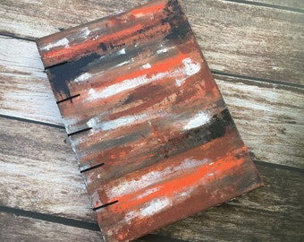 Handmade A4 Sketchbook: Khadi Cotton Rag Paper, Handpainted Canvas
