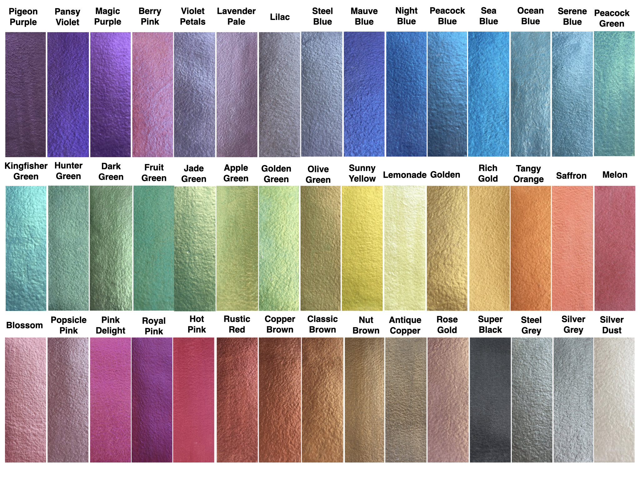 Metallic & Iridescent Watercolor Half Pans, Set of 12 Colors, Enchanted  Forest Theme