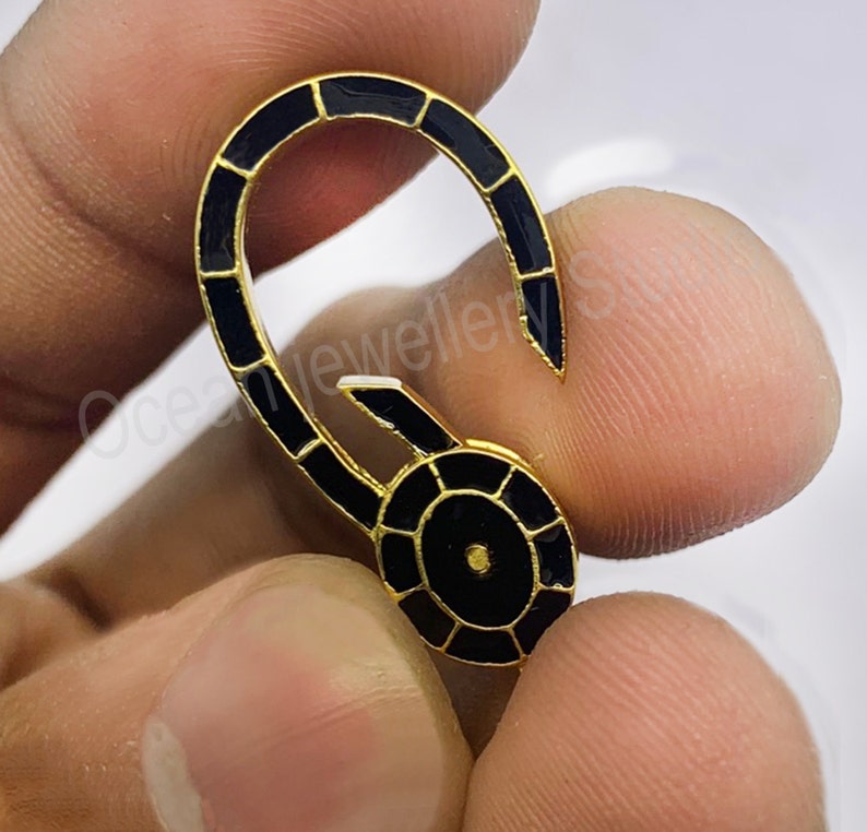 Beautiful 925 Silver Enamel Gold plated Clasp