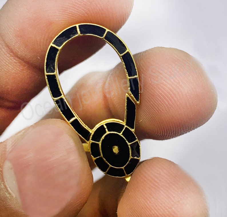 Beautiful 925 Silver Enamel Gold plated Clasp