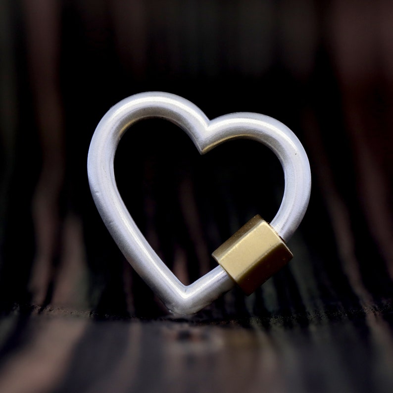 Beautiful 925 Silver Heart Shape Carabiner Locks Jewelry Etsy