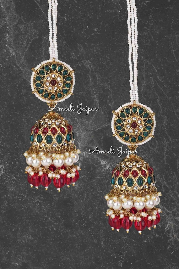 Jhumkas with outlet ear chain