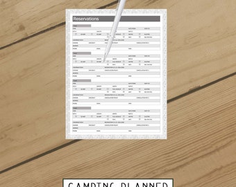 Camping Planner Maintenance Printable Pdf Camping Journal Etsy