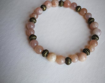 Natural stone bracelet in sun stone