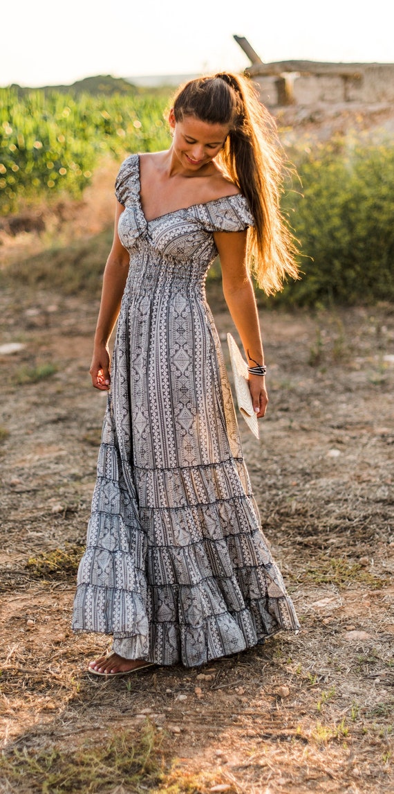 bohemian dresses etsy