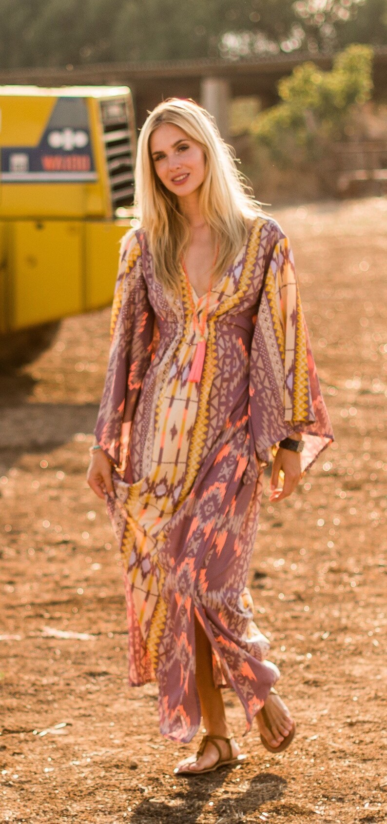 Long Boho Summer Dress Women Resort Vacation Beach Dress Etsy